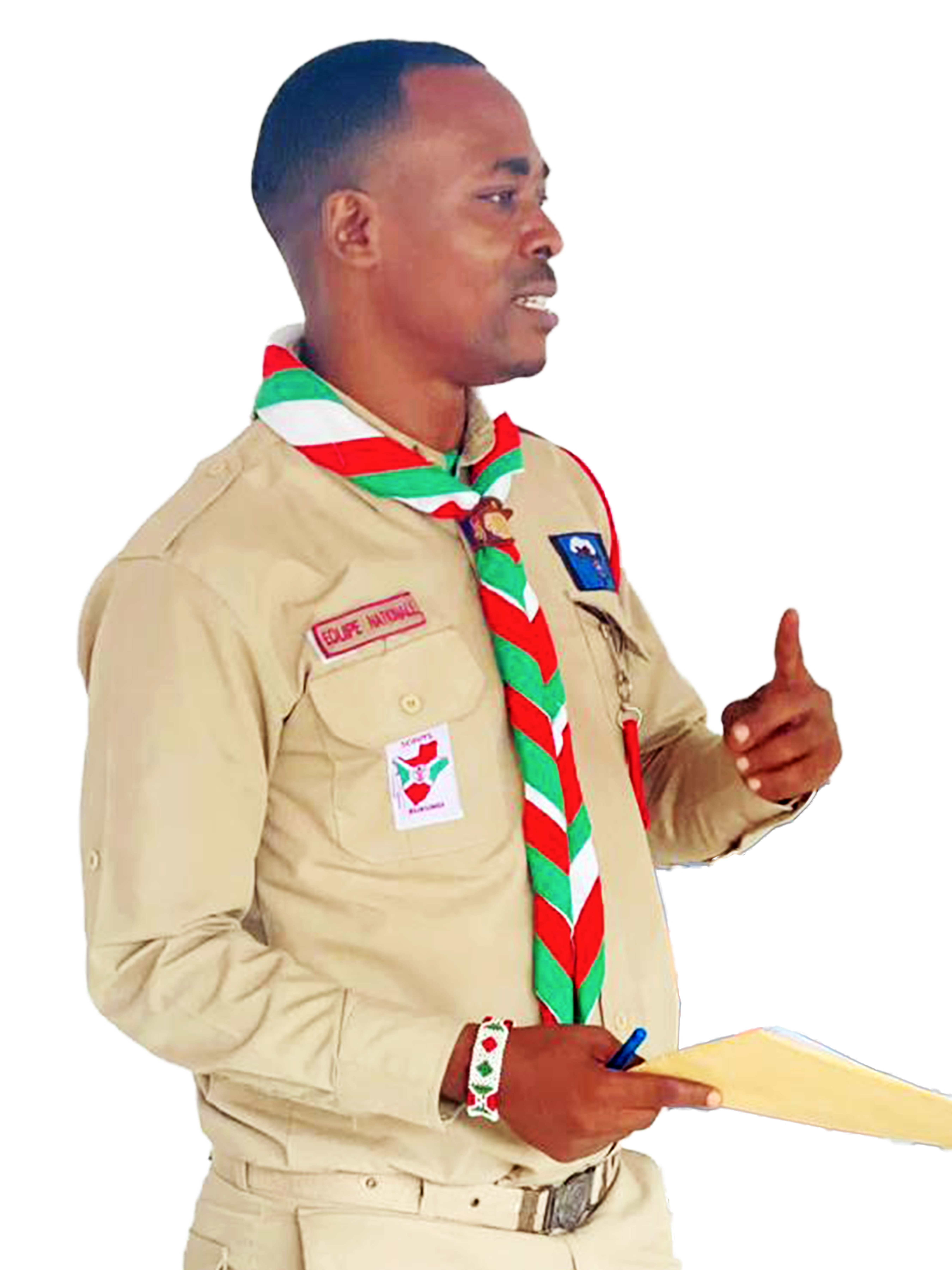Portrait du candidat BIZIMANA Aboubakar en uniforme scout